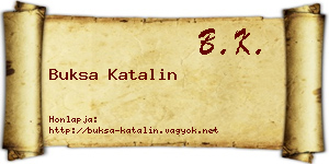 Buksa Katalin névjegykártya
