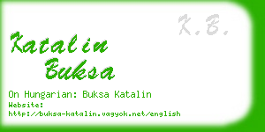 katalin buksa business card